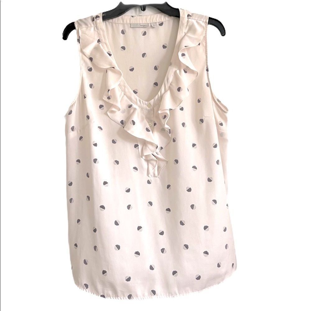 - Halogen sleeveless top with ruffles
